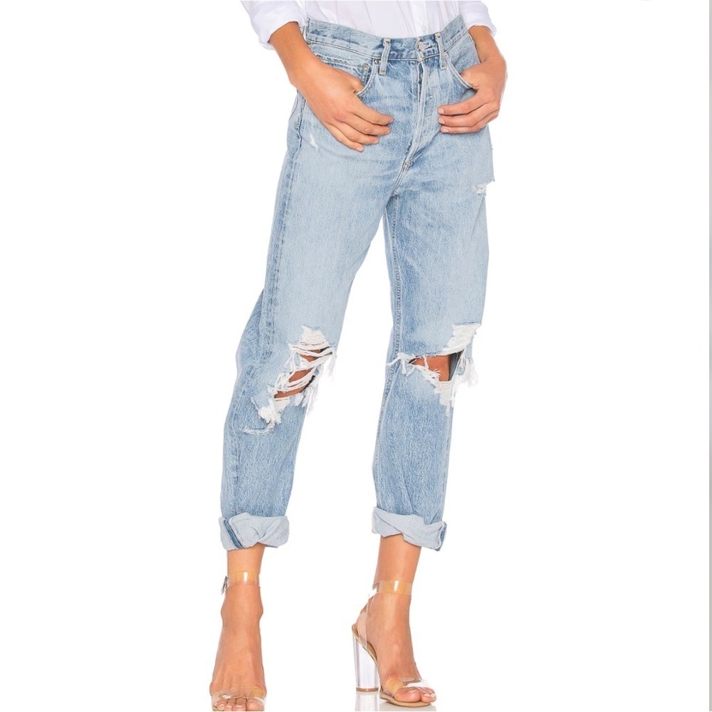 AGOLDE 90's Mid Rise Loose Fit in Fall Out